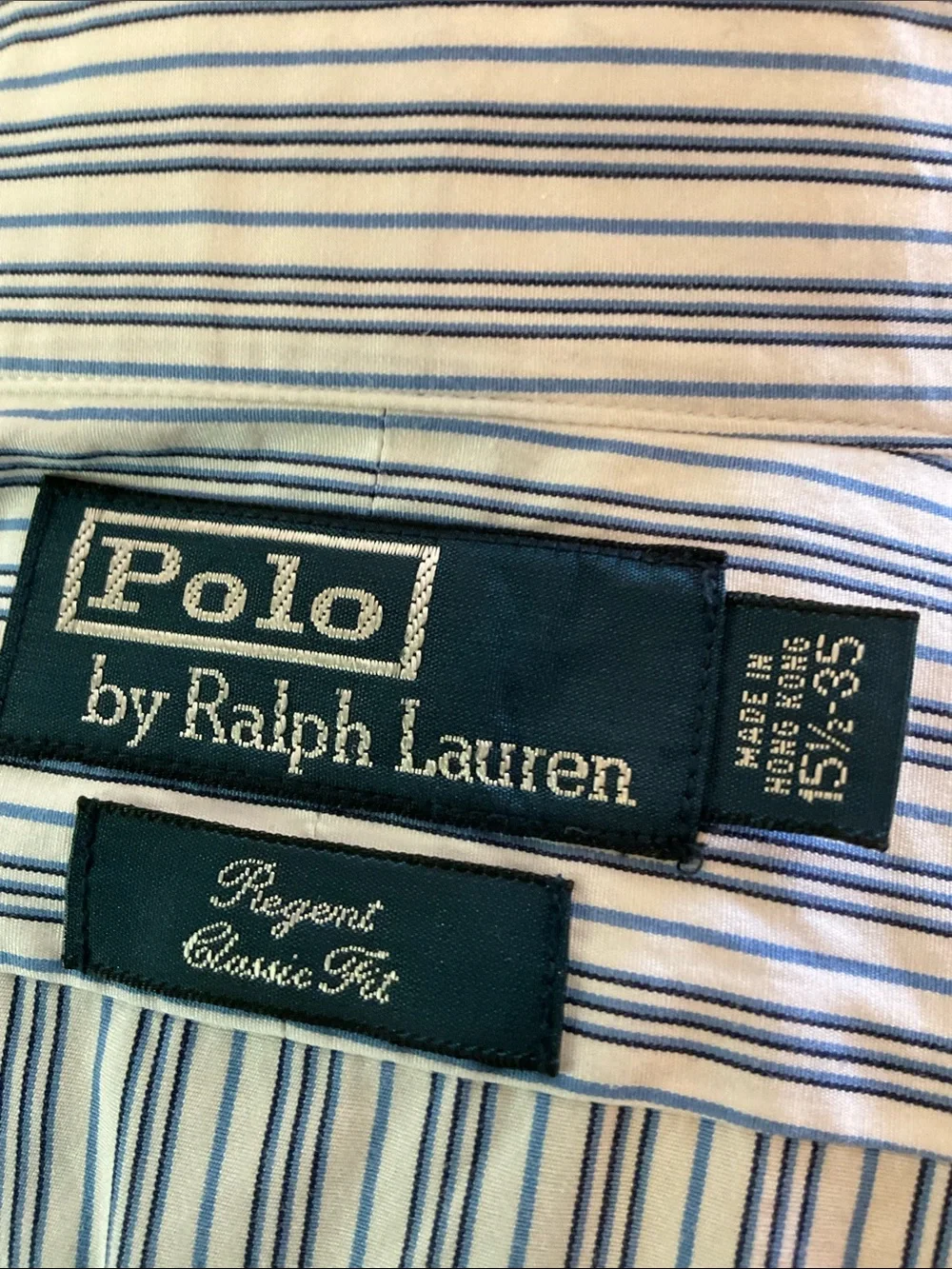 Polo Ralph Lauren Men's Stripes Regent Classic Fit Long Sleeve Shirt Size 15.5